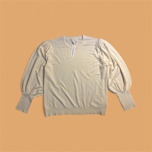 Chic Cream Crew Neck Sweater